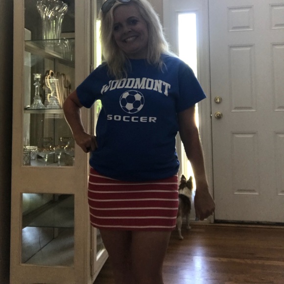 Pink and White Striped Banana Republic Skirt - Picture 2 of 3